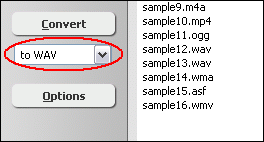 how to convert a file to wav or aiff