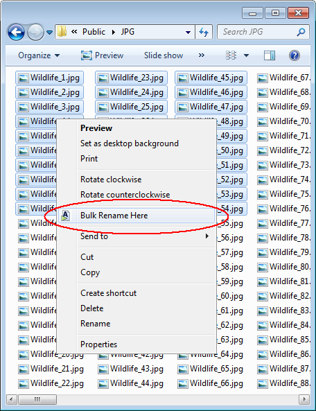 batch file rename numerically