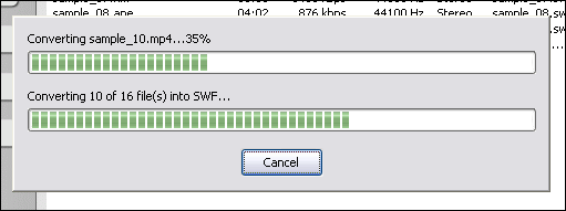 Converting M4B to SWF